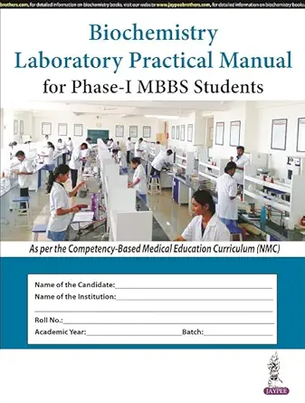 Biochemistry Laboratory Practical Manual